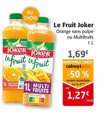 Colruyt Joker le fruit joker offre