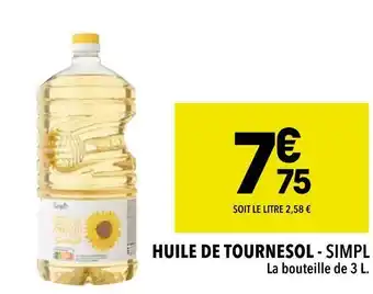 Supeco Simpl huile de tournesol offre