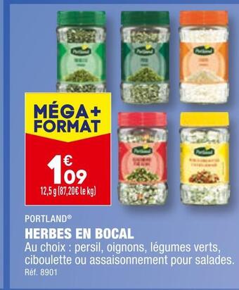 Portland herbes en bocal