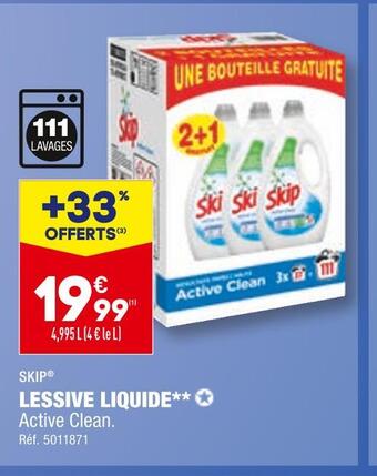 ALDI Skip lessive liquide* offre