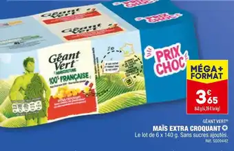 ALDI Géant vert maïs extra croquant offre