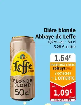 Colruyt Abbaye de leffe bière blonde offre