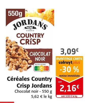 Colruyt Jordans céréales country crisp offre