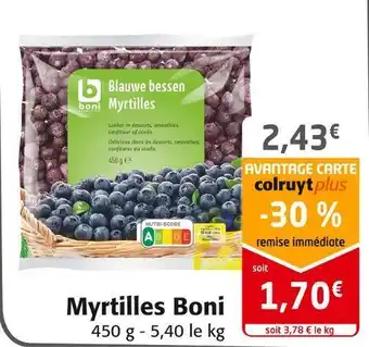 Colruyt Boni myrtilles offre