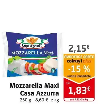 Colruyt Casa azzurra mozzarella maxi offre