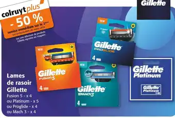 Colruyt Gillette lames de rasoir offre
