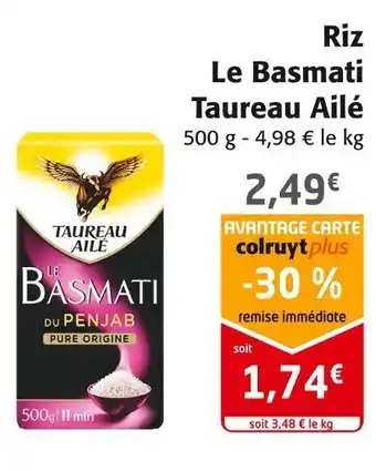 Colruyt Taureau ailé riz le basmati offre
