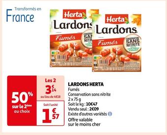Auchan Herta lardons offre