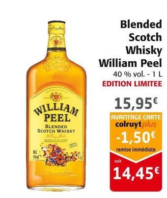 Colruyt William peel blended scotch whisky offre