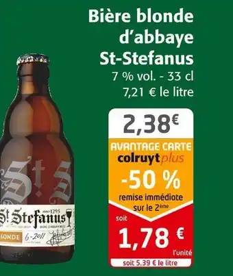 Colruyt St-stefanus bière blonde d’abbaye offre