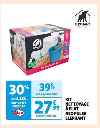 Auchan Elephant kit nettoyage à plat neo pulse offre