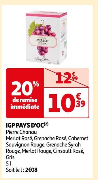 Auchan Pierre chanau igp pays d'oc offre