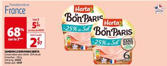 Auchan Herta jambon le bon paris offre