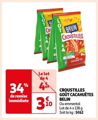 Auchan Belin croustilles goût cacahuètes offre