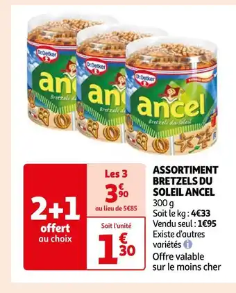 Auchan Ancel assortiment bretzels du soleil offre