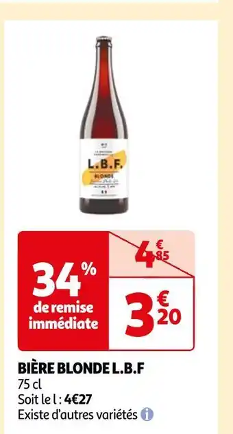 Auchan L.b.f bière blonde offre