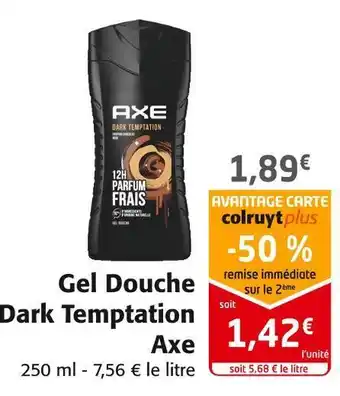 Colruyt Axe gel douche dark temptation offre