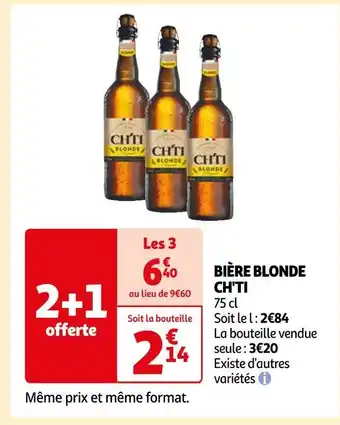Auchan Ch'ti bière blonde offre