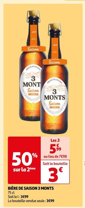 Auchan 3 monts bière de saison offre