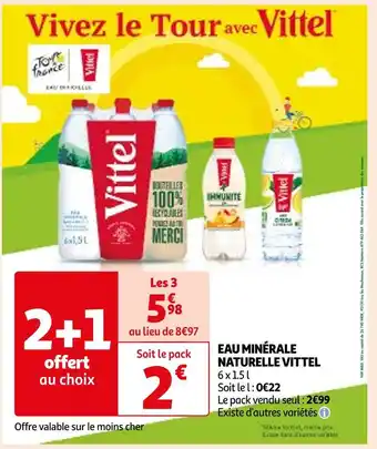 Auchan Vittel eau minérale naturelle offre