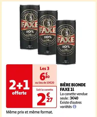 Auchan Faxe bière blonde offre