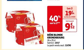 Auchan Kronenbourg bière blonde offre
