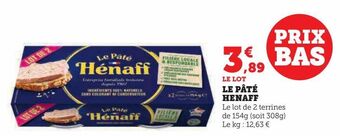 Super U Le pâté henaff offre