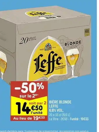 Leader Price Bière blonde leffe offre