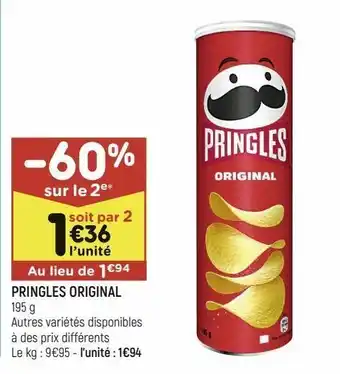 Leader Price Chips pringles offre