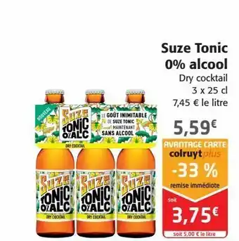 Colruyt Suze tonic 0% alcool offre