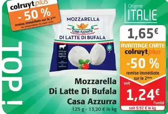 Colruyt Mozzarella di latte di bufala casa azzurra offre