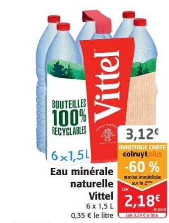 Colruyt Eau minérale naturelle vittel offre