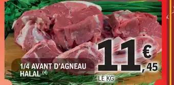 E.Leclerc 1/4 Avant D'agneau Halal offre