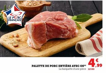 U Express Palette de porc entière avec os offre