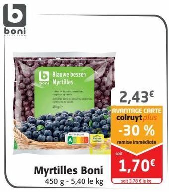 Colruyt Myrtilles boni offre