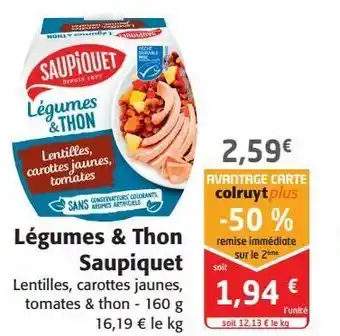 Colruyt Légumes & thon saupiquet offre