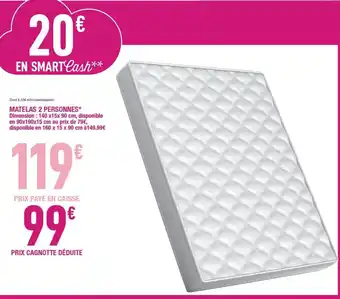 Carrefour MATELAS 2 PERSONNES* offre