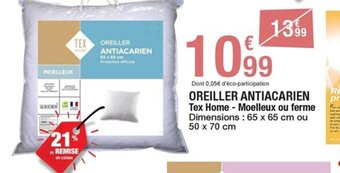 Carrefour OREILLER ANTIACARIEN offre