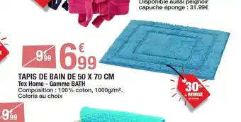 Carrefour TAPIS DE BAIN DE 50 X 70 CM offre