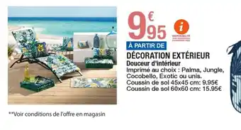À PARTIR DE DÉCORATION EXTÉRIEUR