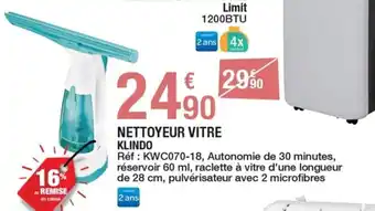 Carrefour NETTOYEUR VITRE KLINDO offre