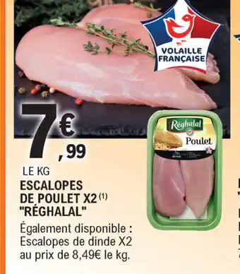 E.Leclerc Escalopes De Poulet X2 offre