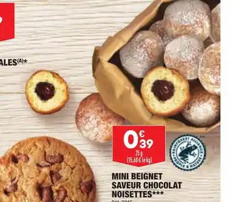 ALDI MINI BEIGNET SAVEUR CHOCOLAT NOISETTES*** offre
