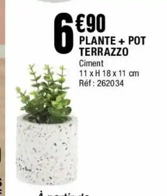 La Foir'Fouille Plante + pot terrazzo offre