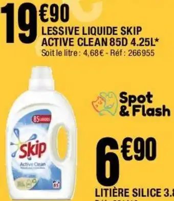 La Foir'Fouille Lessive liquide skip active clean 85d 4.25l offre