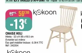 La Foir'Fouille Chaise holi offre
