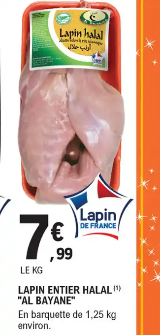 E.Leclerc Lapin Entier Halal 'Al Bayane" offre