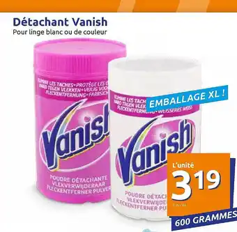 Action Détachant Vanish offre