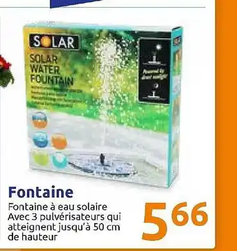Action Fontaine Solar offre