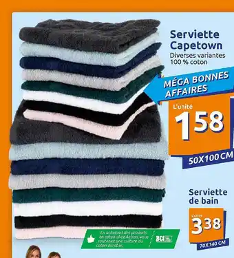Action Serviette Capetown offre